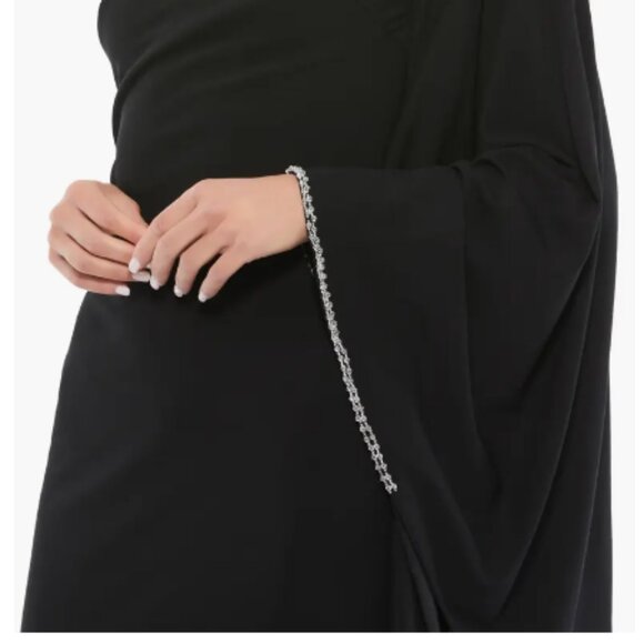 MAC DUGGAL 11247 ONE SHOULDER ASYMMETRICAL HEM FLOWEY BLACK MIDI DRESS sz 2 - Picture 3 of 6